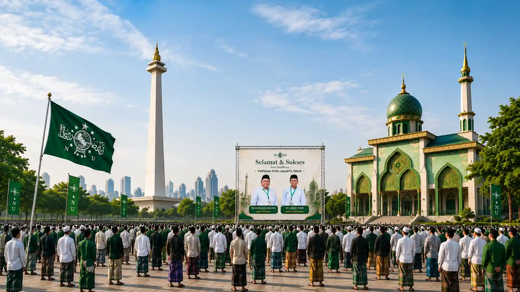 Kebersamaan pengurus dan warga PCNU Pengurus Cabang Kabupaten Pesisir Selatan
